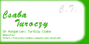 csaba turoczy business card
